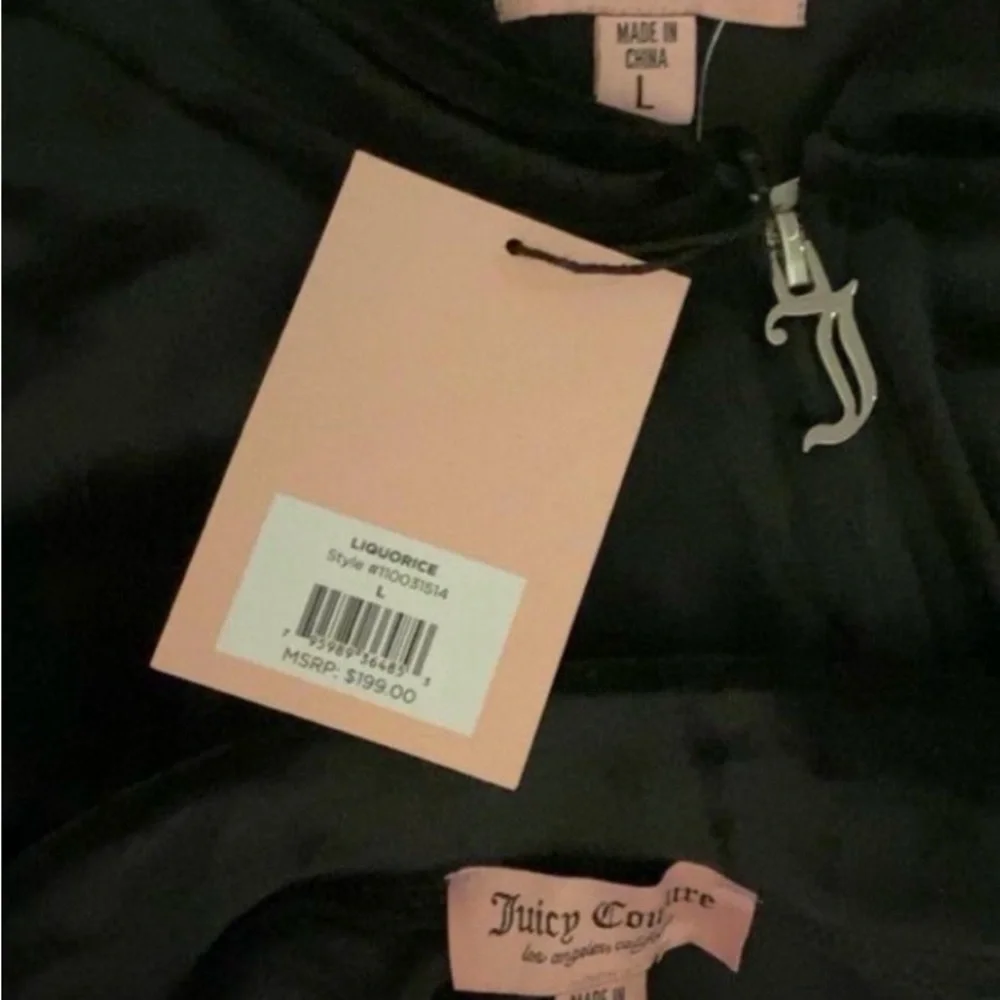 Juicy Couture Black Velour Track Pants